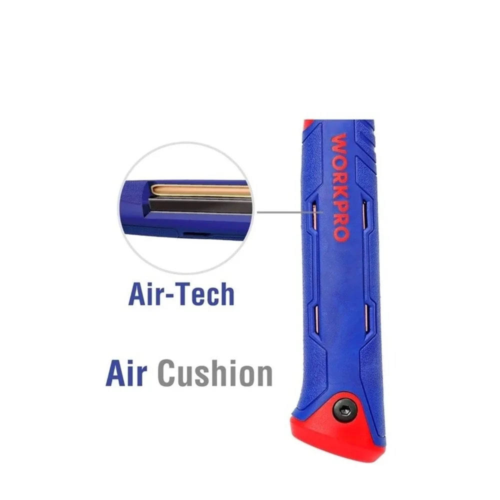 WORKPRO 20-Oz Air Cushion Hammer-One-Piece Forged, Anti-Shock Grip, NEW